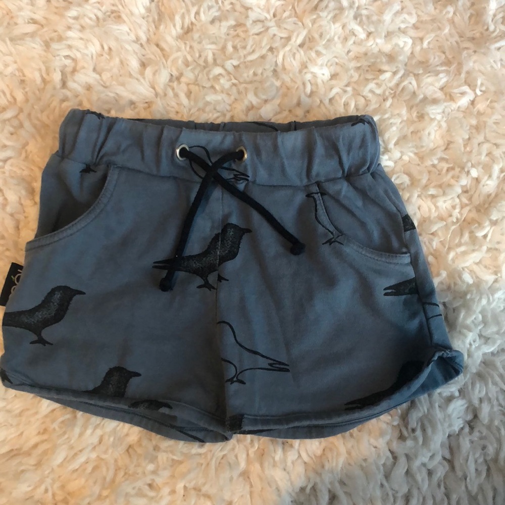 Blue organic cotton shorts